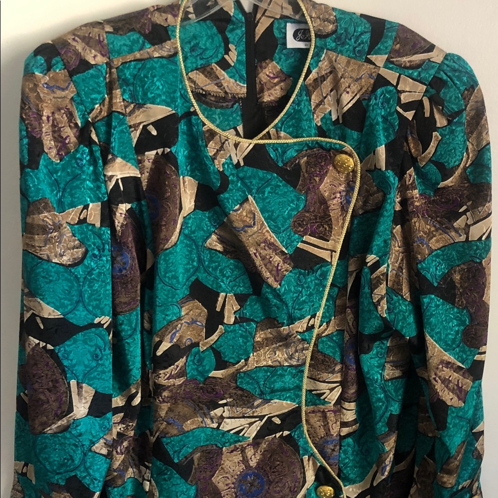 Women's Multicolor Patterned Jacket - Picture 2 of 12